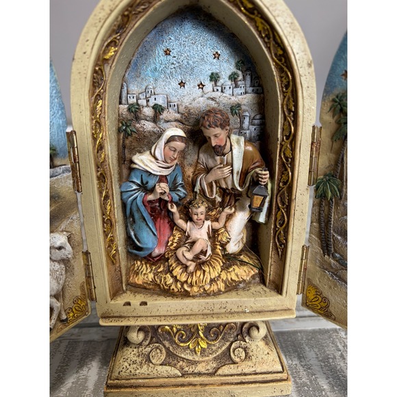 Josephs Studio Nativity Scene Arch with Doors Foldable Star Topper - Picture 3 of 10